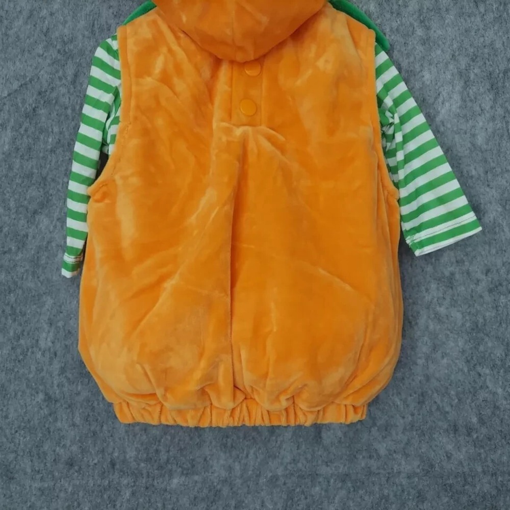 Pumpkin baby Costume 0 3 6 Months‎ Plush Embroidered Pullover Hat Leggings Top - Picture 5 of 6